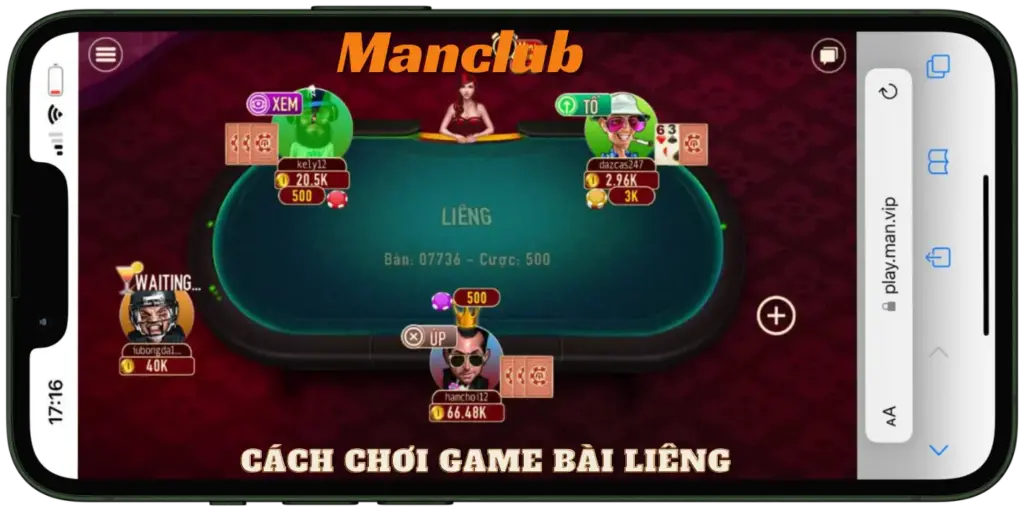 cách chơi game bài liêng manclub